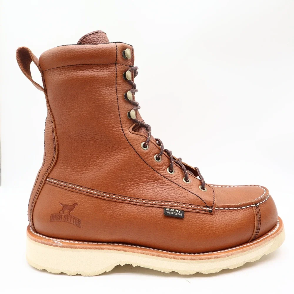 Irish Setter Boots Mens 9 D Wingshooter Leather Waterproof 894 8 Inch NIB